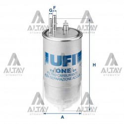YAKIT FILTRESI (MAZOT) LINEA / G.PUNTO / DOBLO / STILO  1.3JTD-1.6JTD-1.9D IKI ÇIKISLI OEM (ORİJİNAL EQUİPMENT MANUFACTURER)